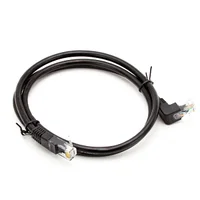 Cabo De Rede Cat6 Plug 90° Graus Para Cima Preto - 15 Metros.