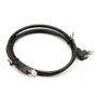 Cabo De Rede Cat5e Plug 90° Graus Para Cima Preto - 50 Cm.