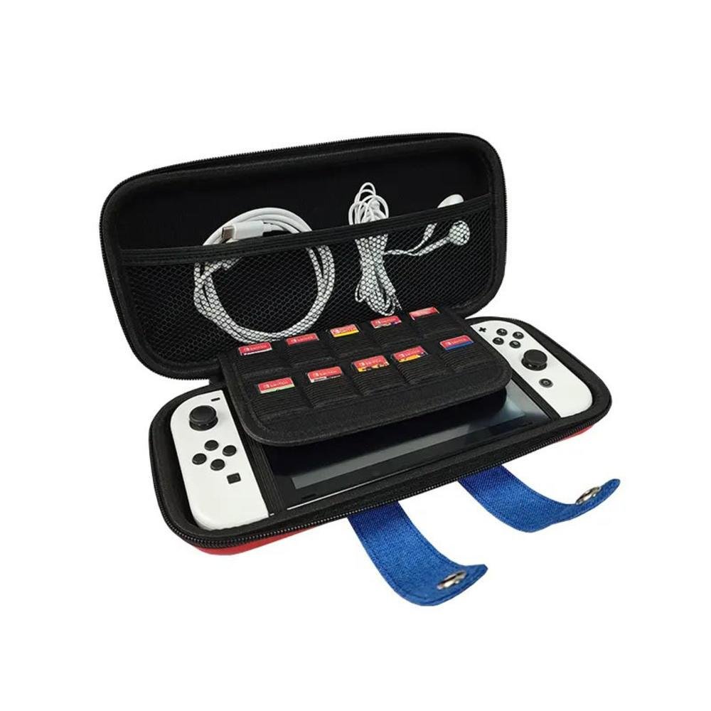 Imagem 5 de 5 do produto Case Nintendo Switch Oled Mario + 4 Grips + Película Vidro
