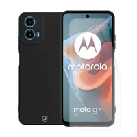 Kit Capa Silicon Veloz E Película Hydrogel Hd Para Motorola Moto G34 - Gshield.