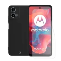 Kit Capa Silicon Veloz E Película Hydrogel Hd Para Motorola Moto G04 - Gshield.