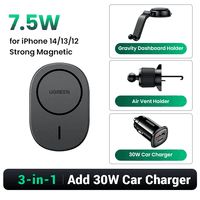 Carregador Magnético Sem Fio Ugreen Suporte Do Telefone Adsorvível Adicionar Carregador De 30 W