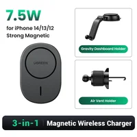 Carregador Magnético Sem Fio Ugreen Suporte Do Telefone Adsorvível Carregador Automotivo Magnético.