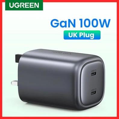 Carregador Ugreen 100w 65w Carregador Rápido Para Macbook Tablet 2 Portas 100w