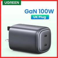 Carregador Ugreen 100w 65w Carregador Rápido Para Macbook Tablet 2 Portas 100w