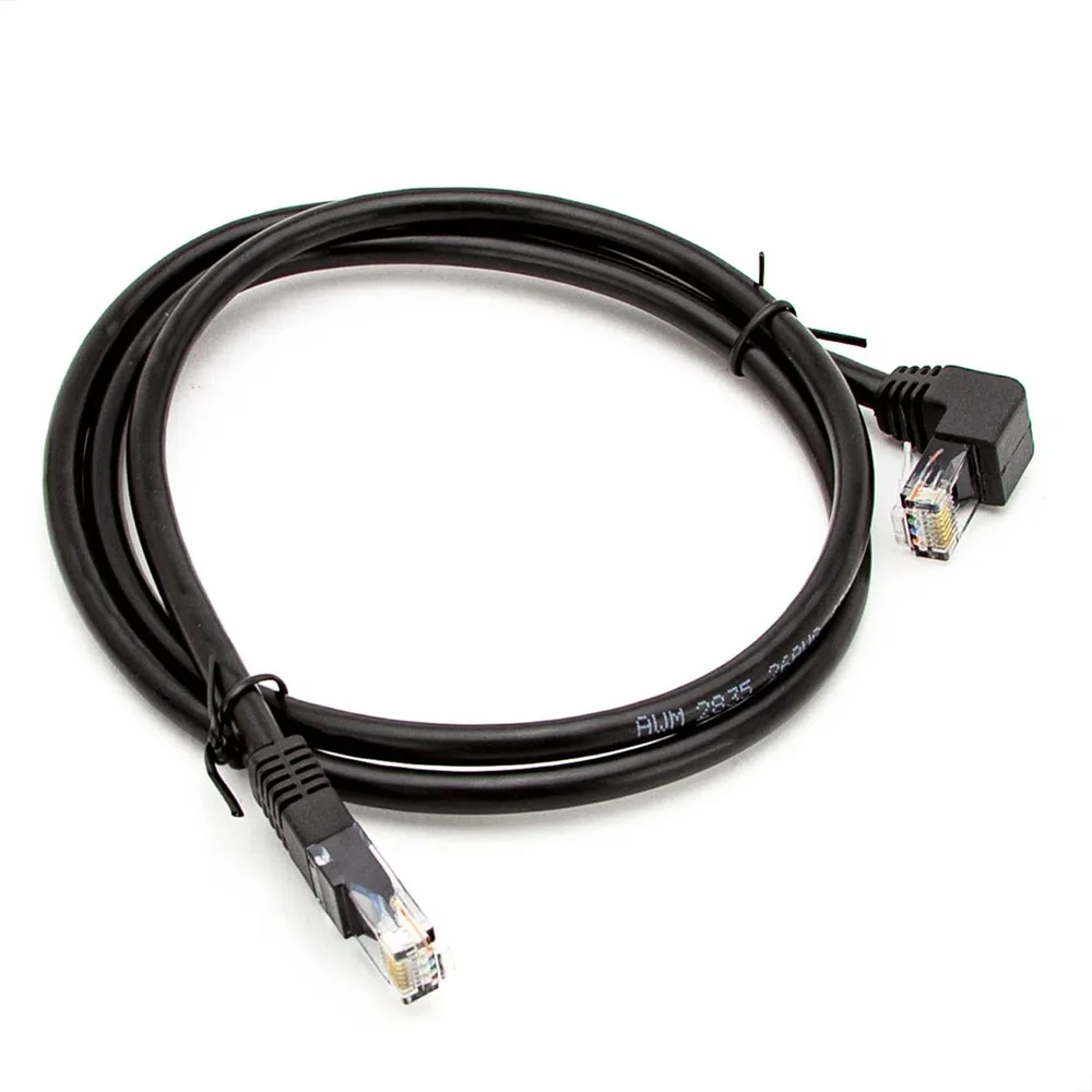 Imagem 4 de 5 do produto Cabo De Rede Cat5e Plug De 90º Graus Para Baixo - 5 Metros