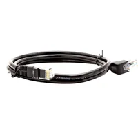 Cabo De Rede Cat5e Plug 90° Graus Para Cima Preto - 7 Metros.