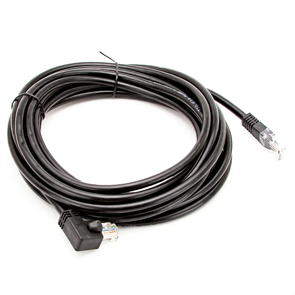 Imagem 3 de 5 do produto Cabo De Rede Cat5e Plug 90° Graus Para Lateral - 2 Metros