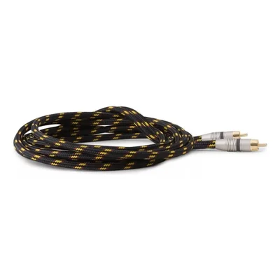 Cabo De Subwoofer Rca X Rca Noisefree Aat Ar-1, 2m, Blindado, Preto.