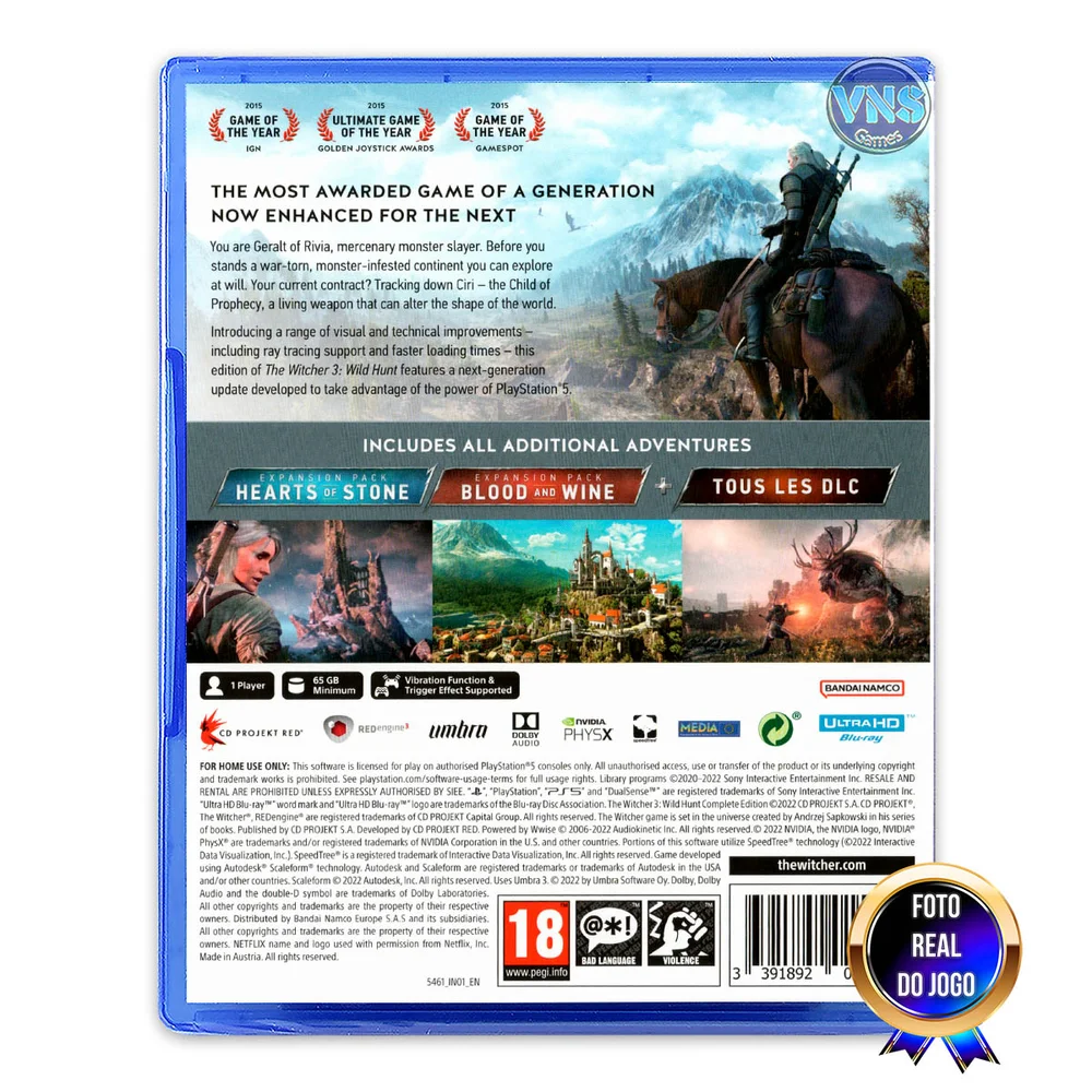 Imagem 3 de 5 do produto The Witcher 3: Wild Hunt - Complete Edition - Ps5