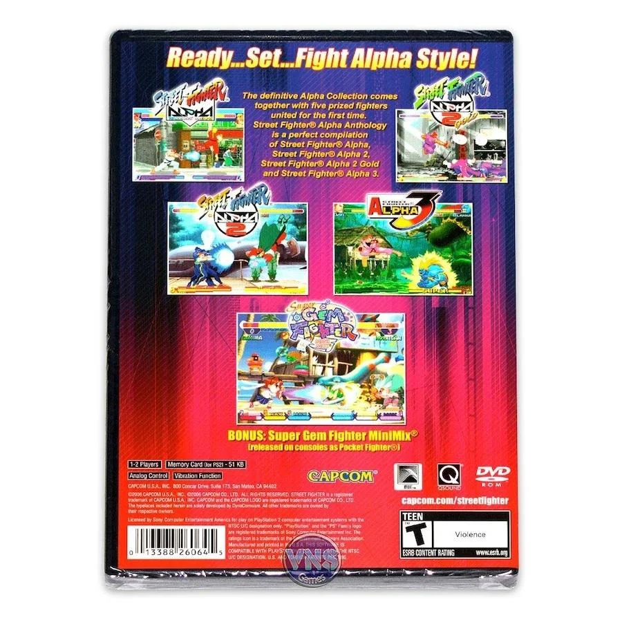 Jogo Street Fighter Alpha Anthology Ps2 Lacrado