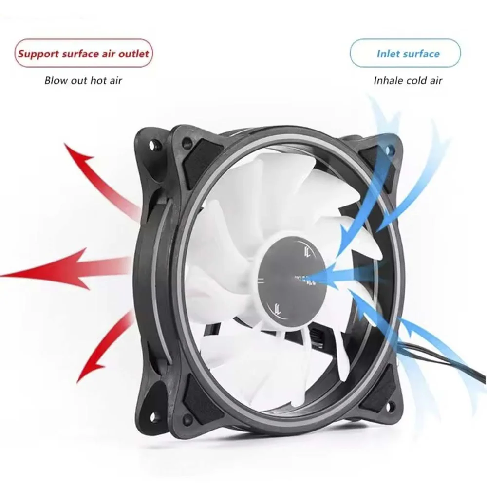 Cooler Fan 120mm Com LED RGB Colorido 12v 1200rpm Dex - Dx-12-g 7