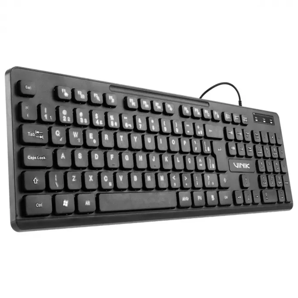 Imagem 2 de 5 do produto Kit Teclado E Mouse Usb Slim Chocolate Vinik - Sc100