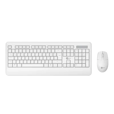 Kit Teclado + Mouse Sem Fio Kw202 Branco Lecoo