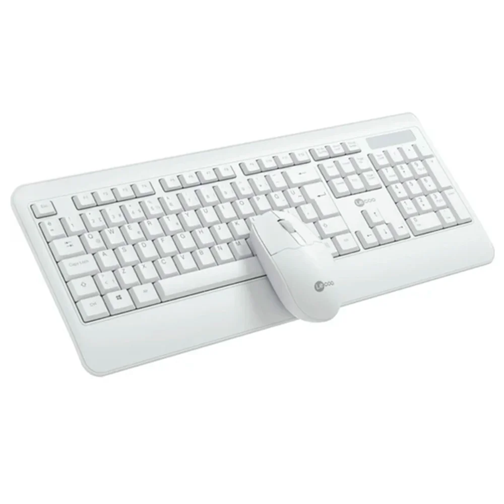 Imagem 5 de 5 do produto Kit Teclado + Mouse Sem Fio Kw202 Branco Lecoo