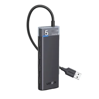 Hub Adaptador Ugreen 4x Portas Usb A 3,2 Gen1 20cm Preto