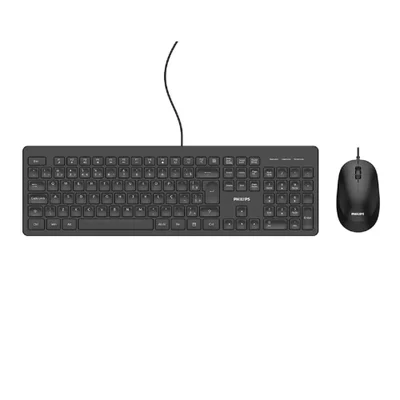 Kit Teclado E Mouse Philips Spt6208b, 1200 Dpi, Abnt2, Usb, Preto