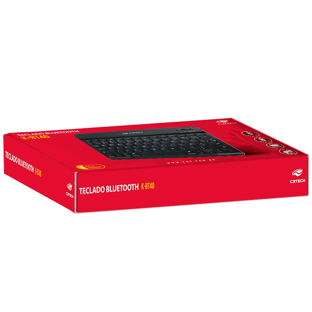 Imagem 4 de 5 do produto Teclado Mini C3tech K-bt40bk Bluetooth Até 10m Preto
