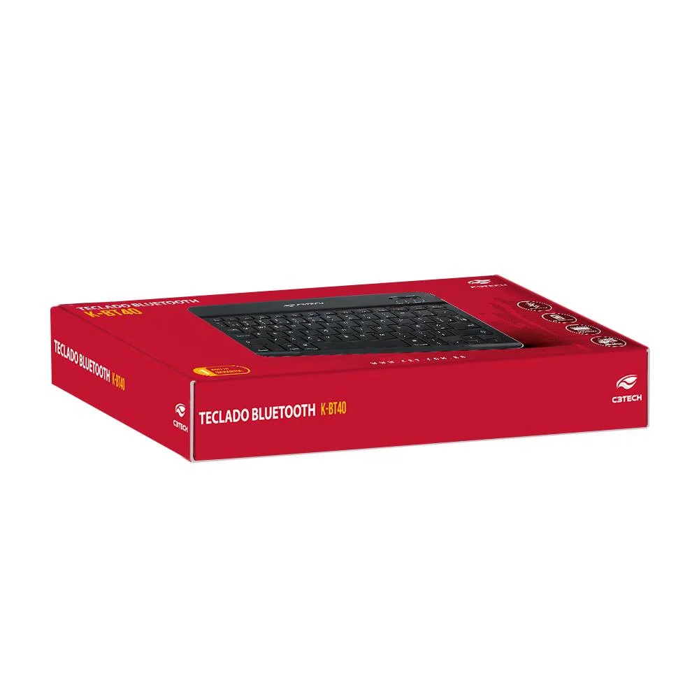 Imagem 5 de 5 do produto Teclado Mini C3tech K-bt40bk Bluetooth Até 10m Preto