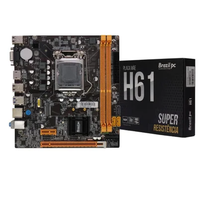 Placa-Mãe Brazilpc Bpc-H61m.2-Tg, LGA  1155, DDR3, Chipset Intel H61, M.2, USB, HDMI/VGA, Micro Atx