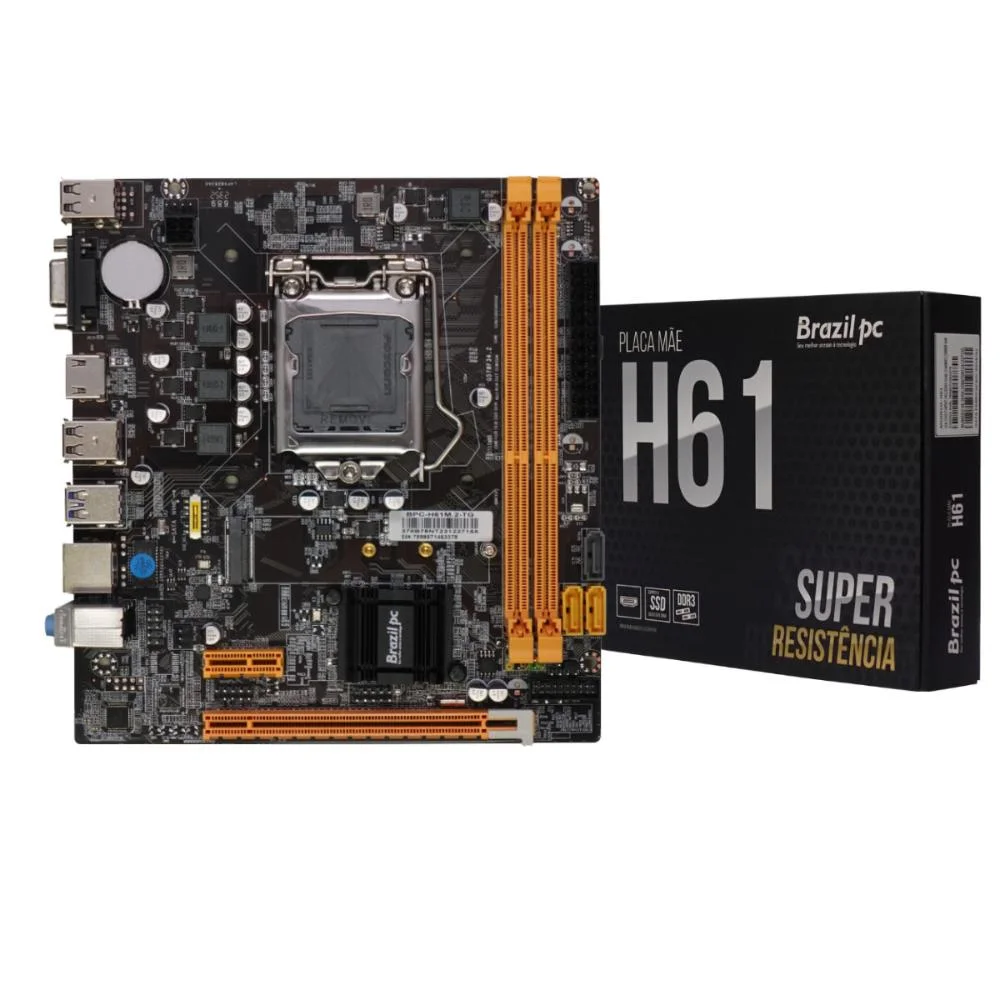 Placa-Mãe Brazilpc Bpc-H61m.2-Tg, LGA  1155, DDR3, Chipset Intel H61, M.2, USB, HDMI/VGA, Micro Atx 4