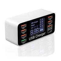 Carregador Inteligente Profissional Usb Fast Charger 8 Portas Qc + Pd 40w