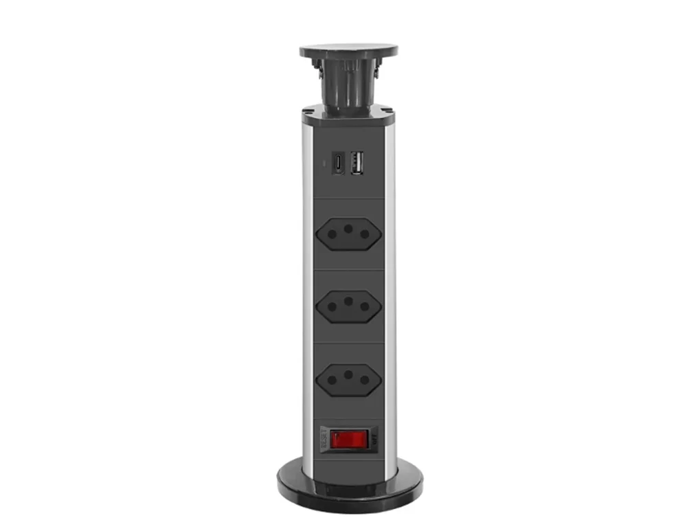 Imagem 1 de 5 do produto Tomada Elétrica Para Mesa Torre Usb Tipo C