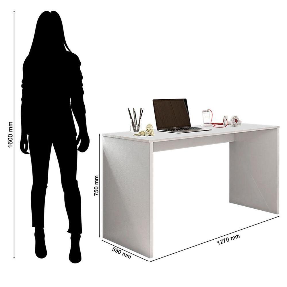 Imagem 4 de 5 do produto Mesa Para Computador Gávea C/ Gaveteiro Gávea Branco