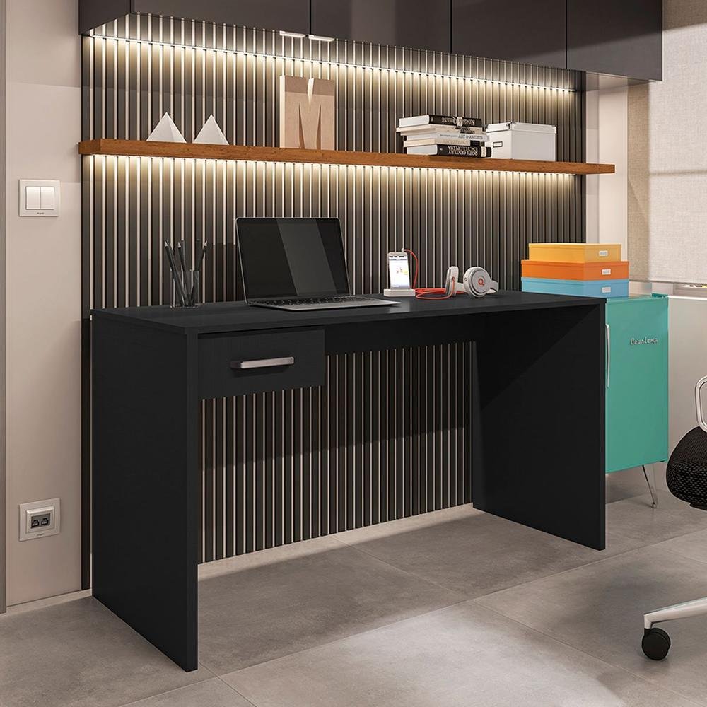 Imagem 2 de 5 do produto Mesa Para Computador Com 1 Gaveta Gávea Preto