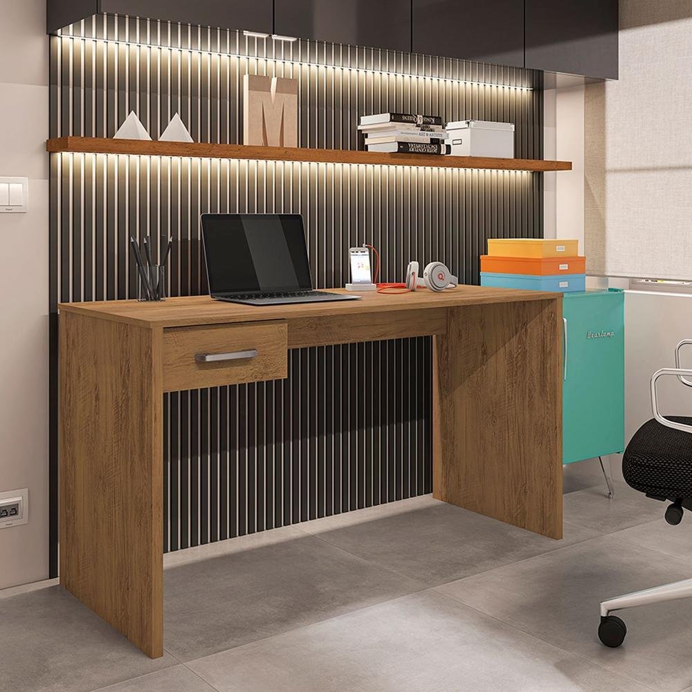 Imagem 2 de 5 do produto Mesa Para Computador Com 1 Gaveta Gávea Freijó