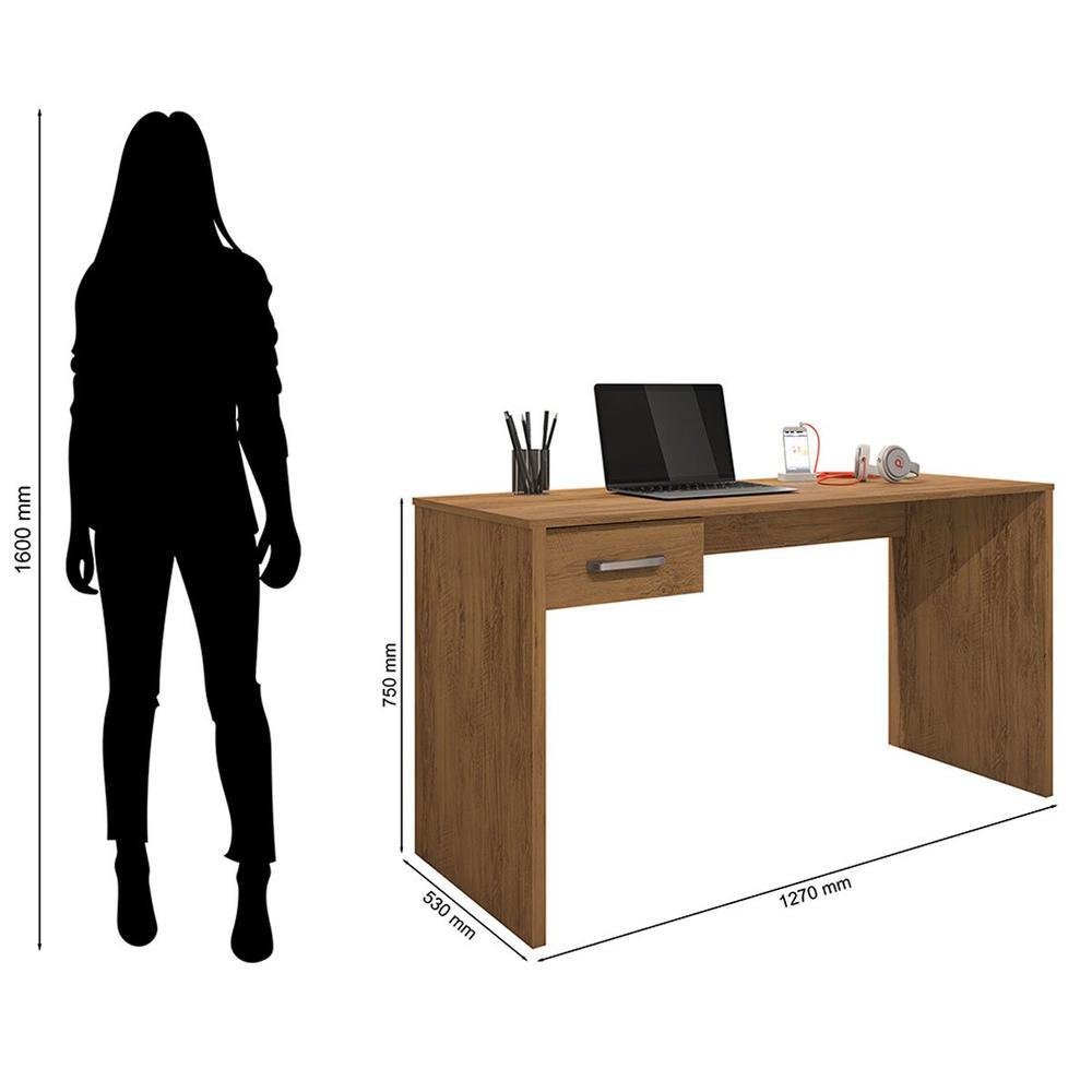 Imagem 5 de 5 do produto Mesa Para Computador Com 1 Gaveta Gávea Freijó