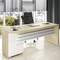 Mesa Artany Tamburato Com Gavetas Lado Direito
