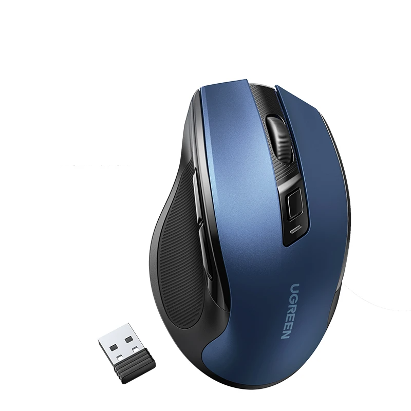 Mouse Ergonômico Sem Fio Ugreen Silencioso Para Macbook Tablet Laptop Azul.