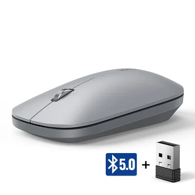 Mouse Silencioso Sem Fio Ugreen 4000 Dpi Para Macbook Tablet Computador Cinza