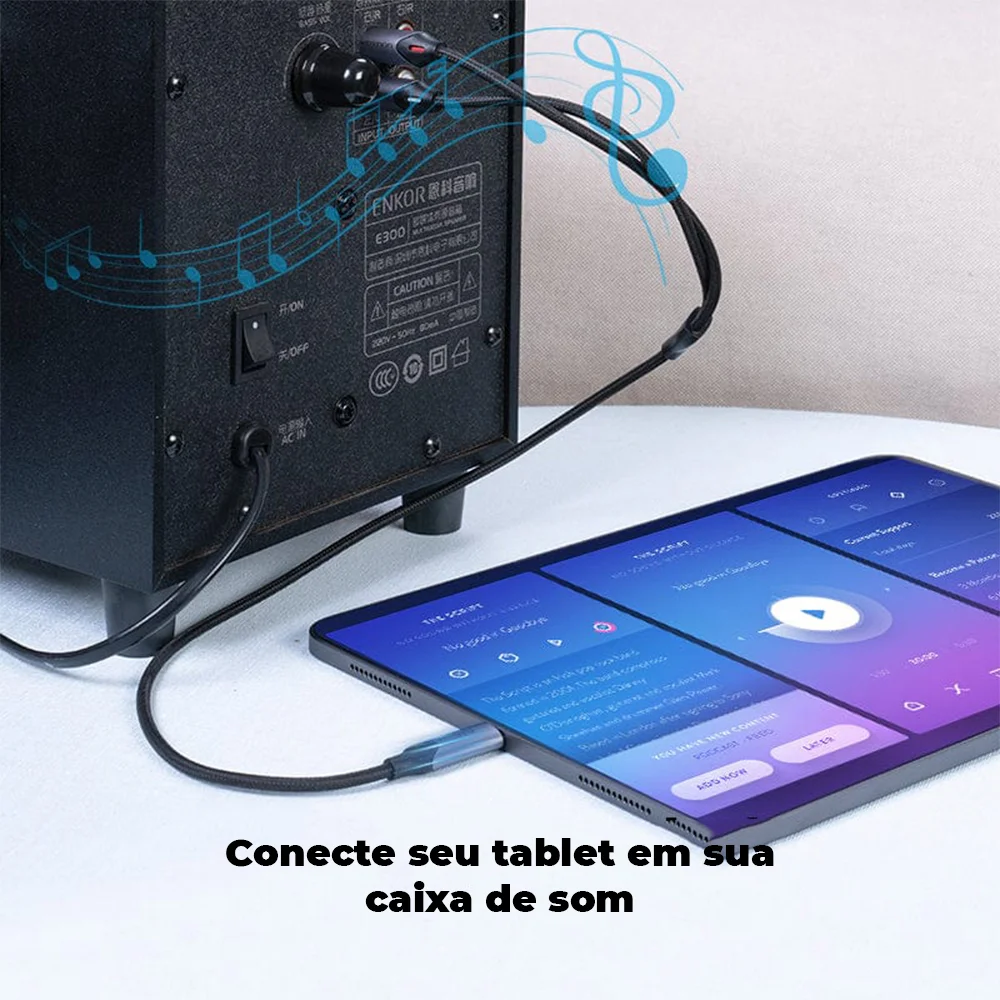 Imagem 3 de 5 do produto Cabo Adaptador Usb C Para Rca Notebook Celular 50cm Vention
