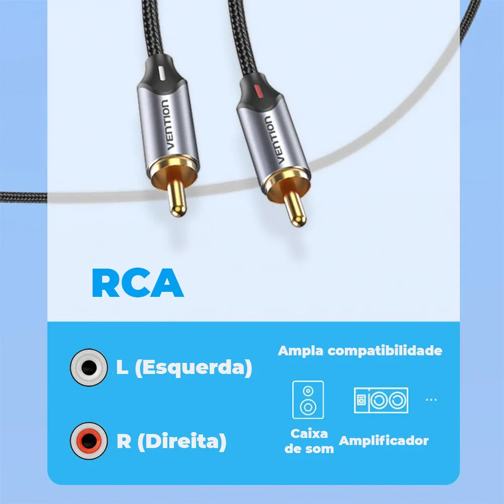 Imagem 4 de 5 do produto Cabo Adaptador Usb C Para Rca Notebook Celular 50cm Vention