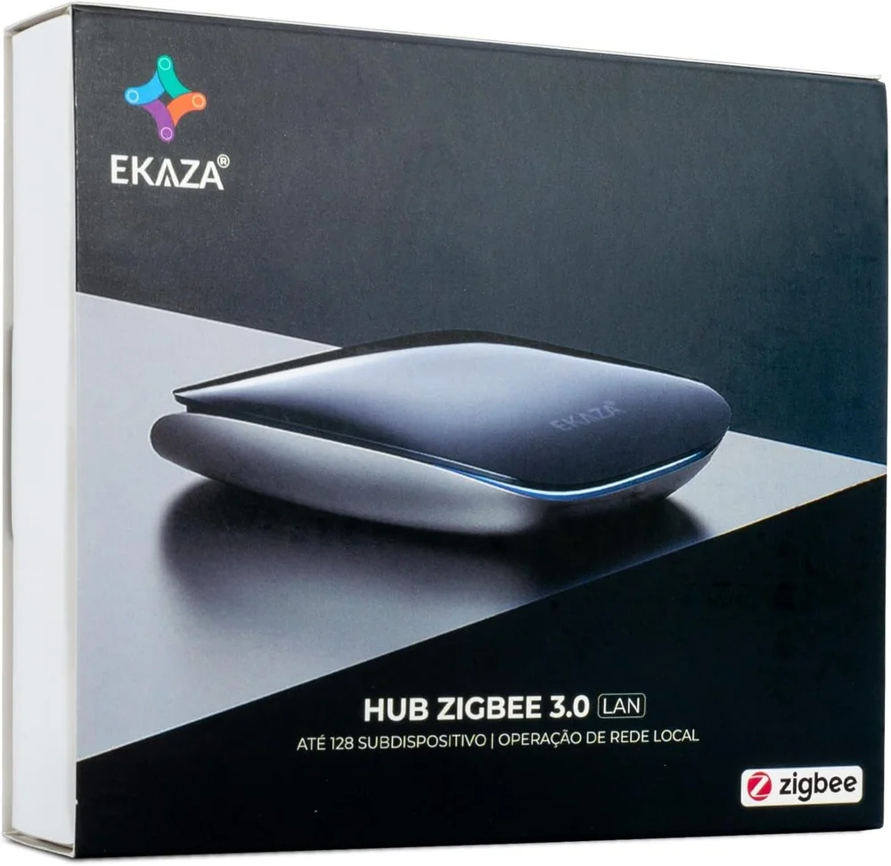 Imagem 4 de 5 do produto Hub Zigbee Cabeado Gateway Zigbee + Wi-fi + Bluetooth Alexa Google Home Ekaza- Ekat-t3010l