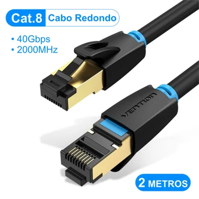 Cabo De Rede Rj45 Cat8 40gbps 2000mhz Vention - 2 Metros