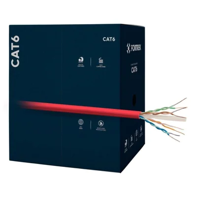 Cabo De Rede Cat6 305m Fortrek Fk510c Cmx Vermelho - Cx / 305