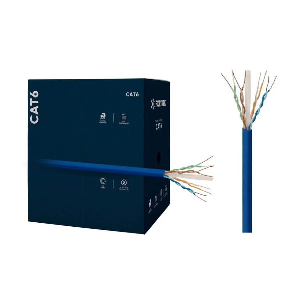 Imagem 5 de 5 do produto Cabo De Rede Cat6 305m Fortrek Fk510c Cmx Azul - Cx / 305