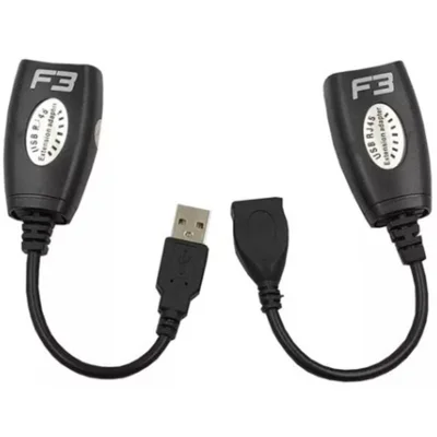 Cabo Extensor Usb Conexao Tipo A Femea Rj45 Femea