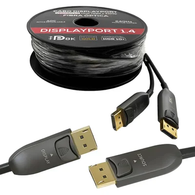 Cabo Displayport 1.4 Fibra Óptica 8k@60hz De 15 Metros
