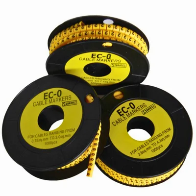 Kit Marcador De Cabo Ec0 Cabo 1,5~2,5mm² | Símbolos Terra - + 3 Rolos