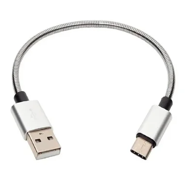 Cabo Type C Usb Power Bank Curto Blindado Turbo 6a - 24 Cm.