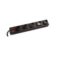 Filtro De Linha RÃ©gua ExtensÃ£o 5 Tomadas EspaÃ§adas Cabo De 5 Metros Preto MetÃ¡lico Circuit Breaker Upsai