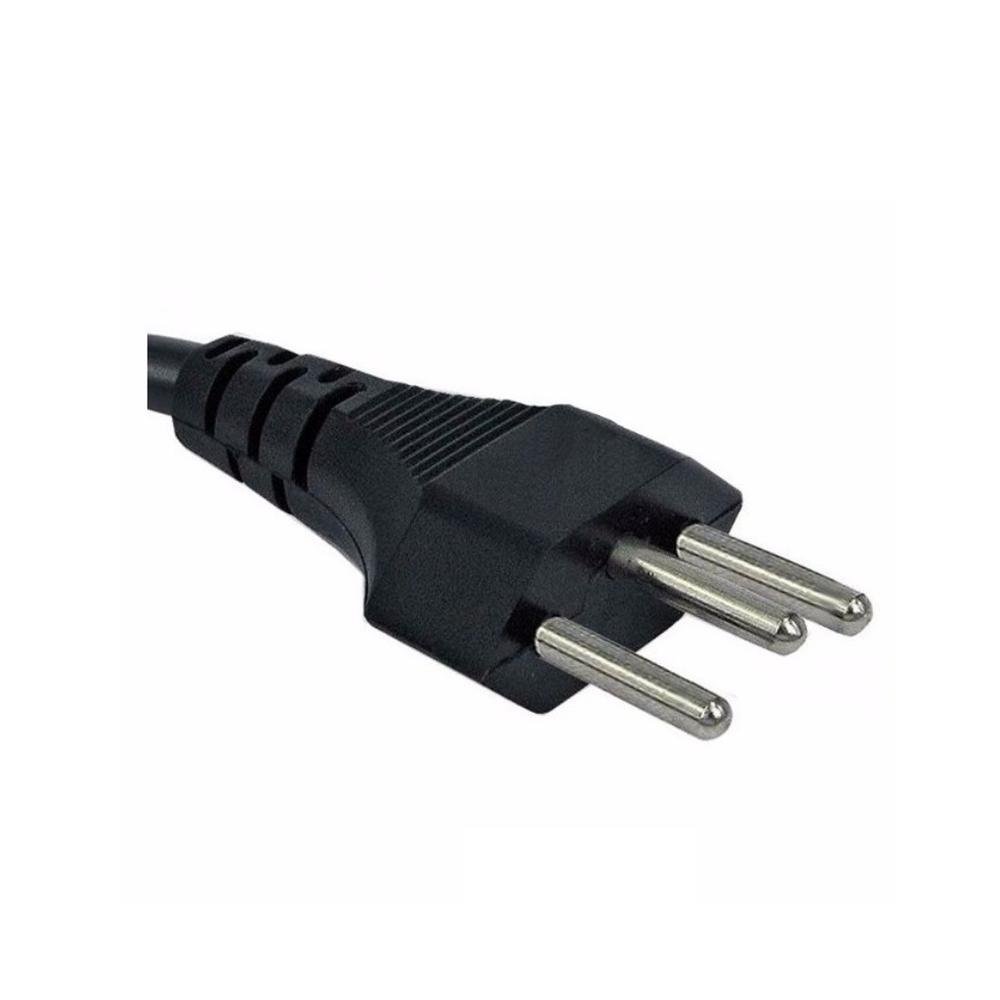 Imagem 3 de 3 do produto Filtro De Linha Régua Extensão 5 Tomadas Espaçadas Cabo De 5 Metros Preto Metálico Circuit Breaker Upsai