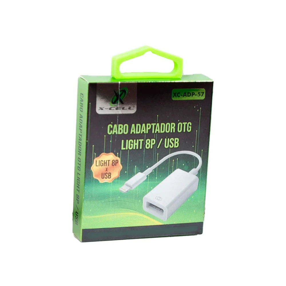 Imagem 4 de 5 do produto Cabo Adaptador X-cell Otg Usb Light 8p Branco - Cb0500