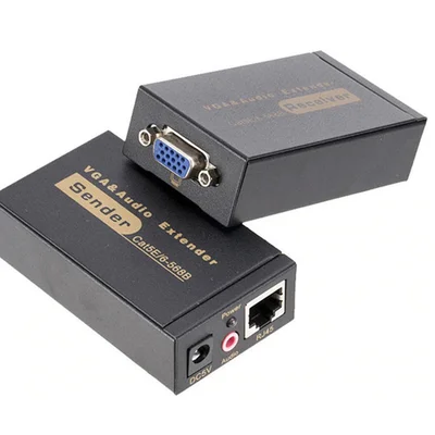 Extensor Vga 100 Metros Via Cabo De Rede Cat5e Cat6