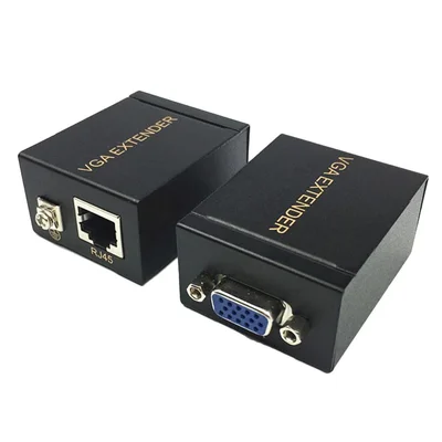 Extensor Vga 60 Metros Via Cabo De Rede Cat5e Cat6