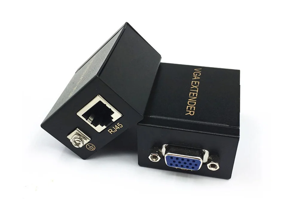 Imagem 2 de 4 do produto Extensor Vga 60 Metros Via Cabo De Rede Cat5e Cat6